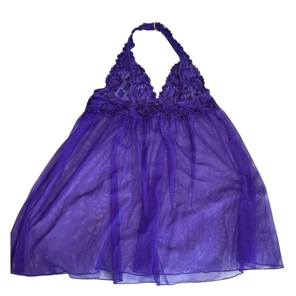 Victoria’s Secret Babydoll Purple and Black Lace Size S/P Great Condition - Picture 7 of 7